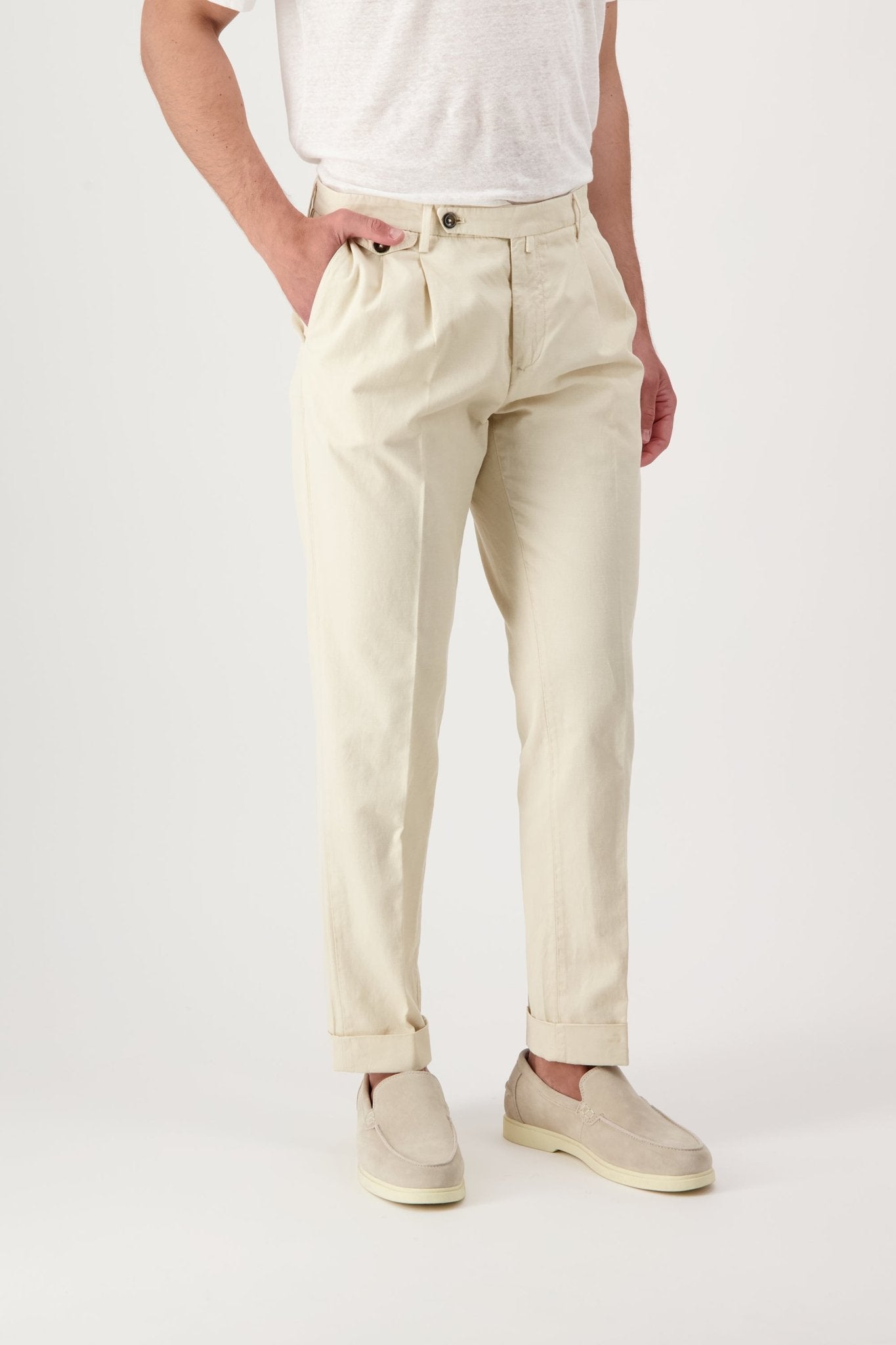 Pantaloni Grant In Cotone e Lino - autore - au Pantaloni