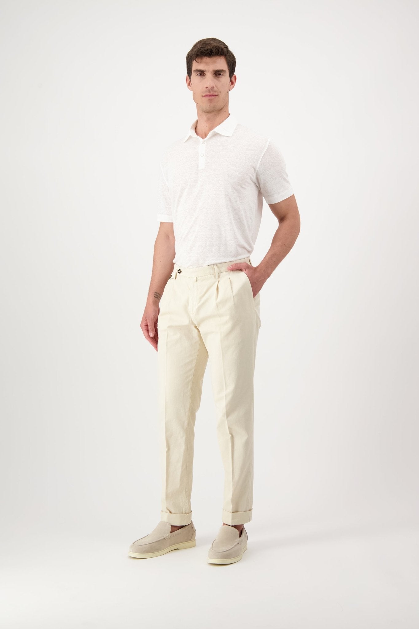 Pantaloni Grant In Cotone e Lino - autore - au Pantaloni